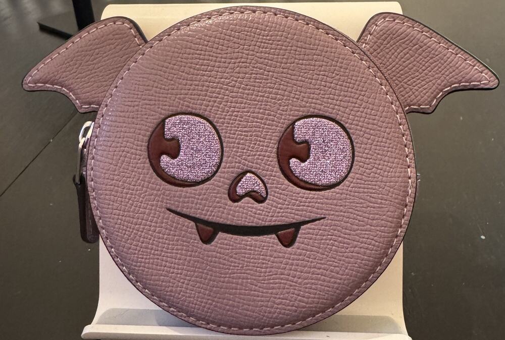 NWT Coach Limited Edition Coin Case With Halloween Bat